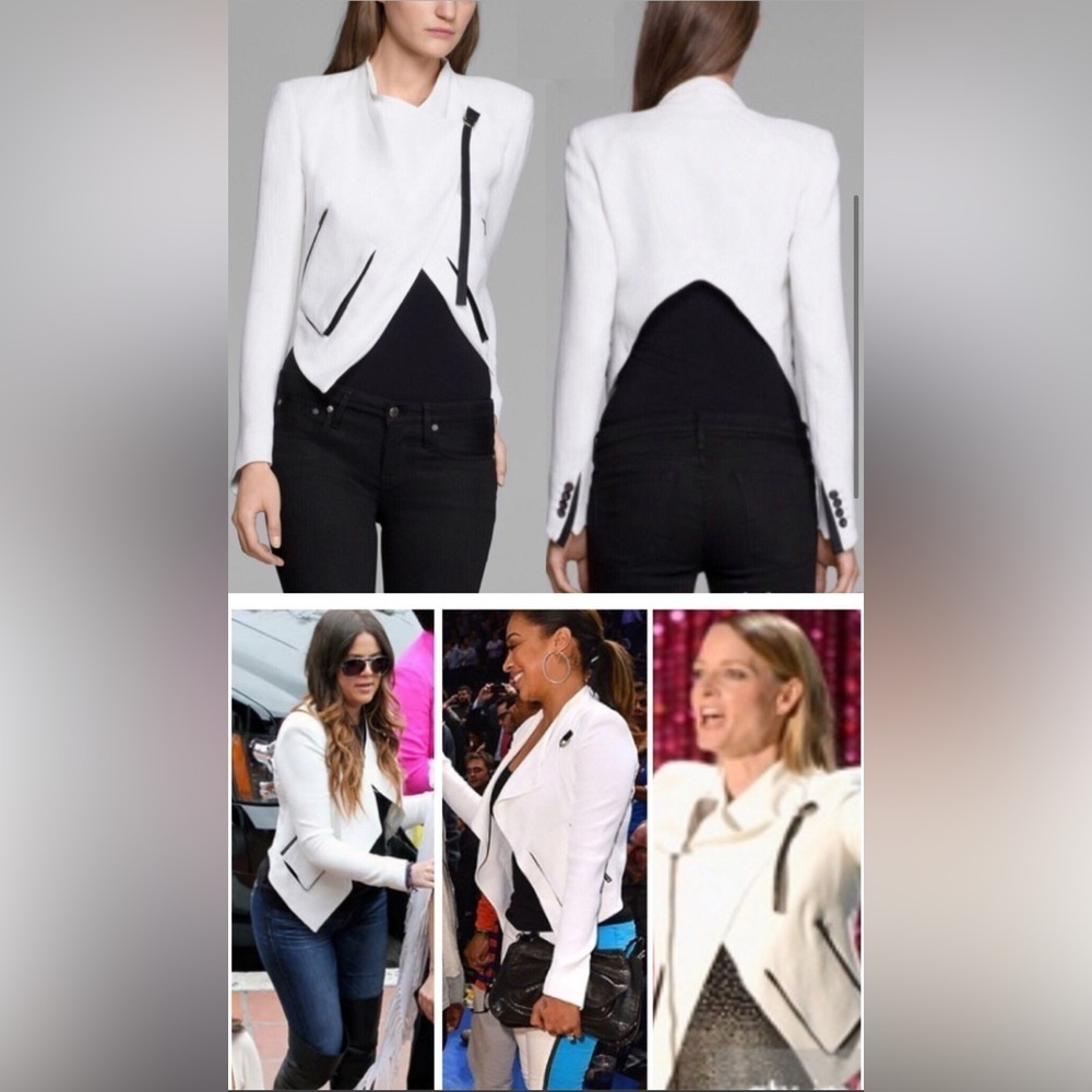 Helmut Lang Grey sugar poly lamb skin moto jacket sz 2 sold out hard to find - Picture 2 of 11